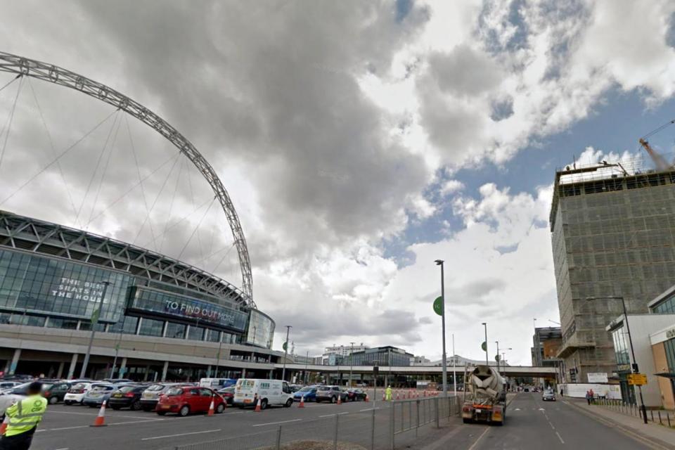 Mr Voller was attacked near Wembley stadium (Google Street View)