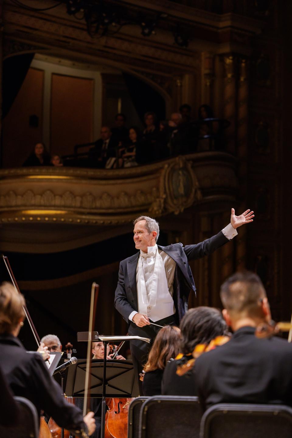 Shown performing Sept. 30, 2023, Music Director Alastair Willis and the South Bend Symphony Orchestra join with the South Bend Chamber Singers to perform Mozart's Requiem on March 17, 2024, at the University of Notre Dame's DeBartolo Performing Arts Center.