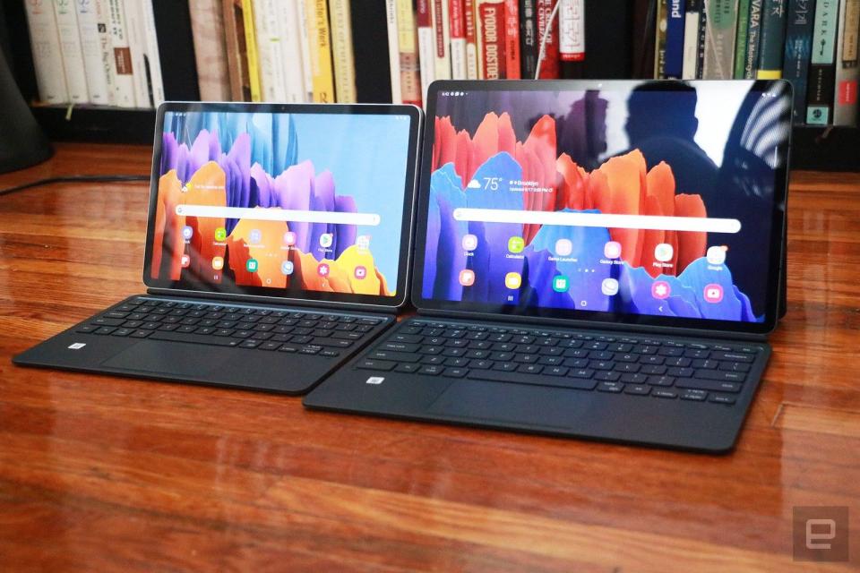 Samsung Galaxy Tab S7 and S7+