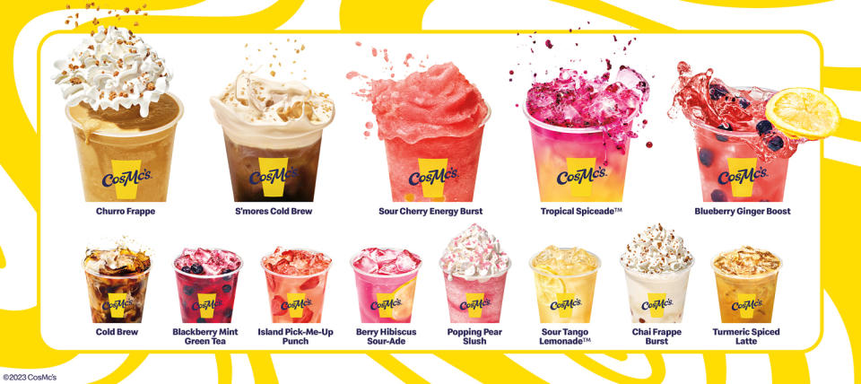 CosMc’s partial drink menu. (Courtesy McDonald's)