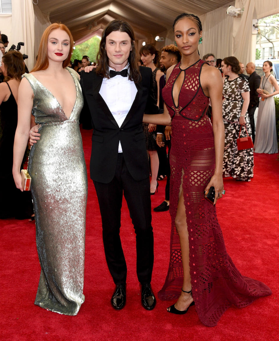 Turner, with James Bay and Jourdan Dunn, attends the "China: Through The Looking Glass" Costume Institute Benefit Gala at the Metropolitan Museum of Art on May 4 in New York.