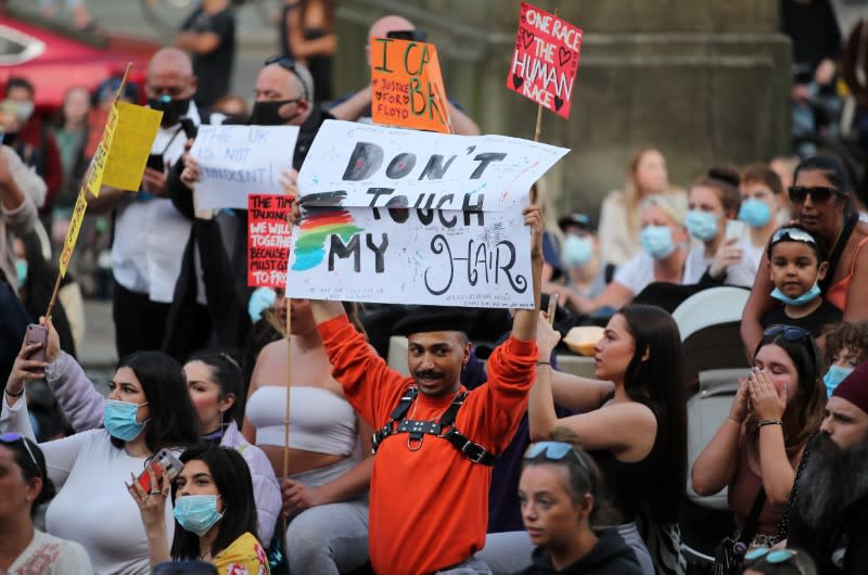 Protest against the death of George Floyd, in Liverpool