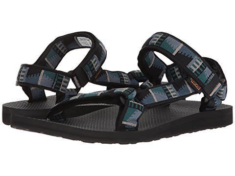 Get it at <a href="https://www.zappos.com/p/teva-original-universal-peaks-black/product/8149489/color/669996" target="_blank">Zappos</a> for $50.&nbsp;