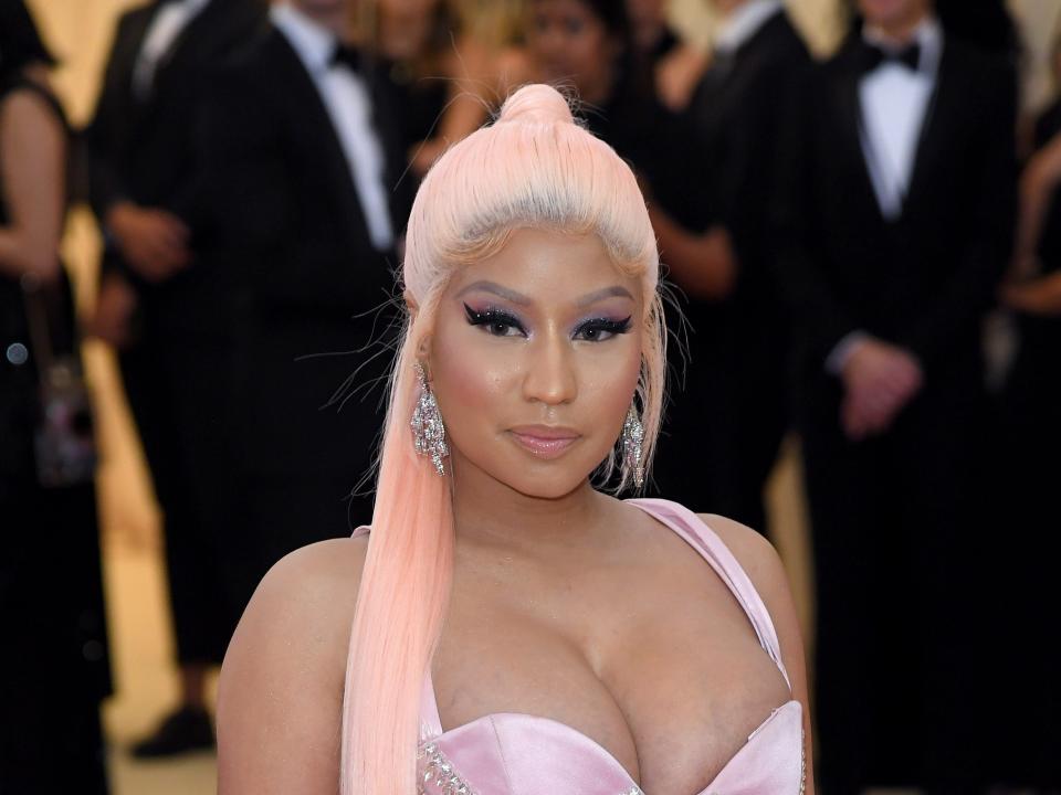 Nicki Minaj arrives for the 2019 Met Gala celebrating Camp: Notes on Fashion at The Metropolitan Museum of Art on May 06, 2019 in New York City.