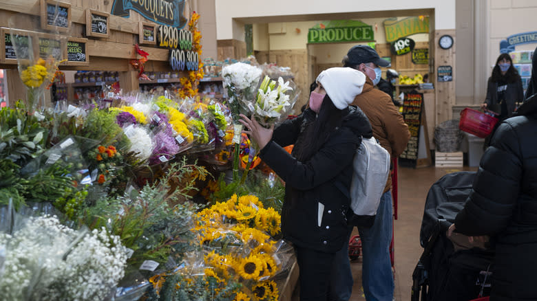 Trader Joe's flower section