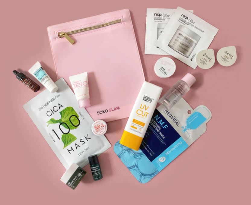 If your friend is really into K-beauty, this set is basically an intro into "a full K-beauty 10-step routine." You'll find sheet masks, toning pads and creams in the set, which also comes with a Soko Glam pouch that's perfect for traveling. <a href="https://fave.co/31KAvt9" target="_blank" rel="noopener noreferrer">Find it for $40 at Soko Glam</a>.