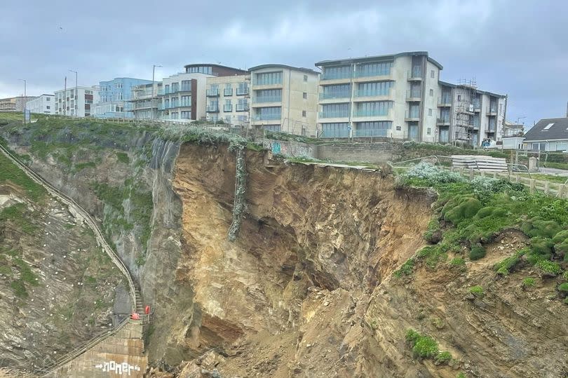 Another cliff fall plagues luxury Newquay homes development site