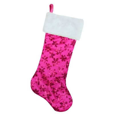 <p><a href="https://go.redirectingat.com?id=74968X1596630&url=https%3A%2F%2Fwww.target.com%2Fp%2Fnorthlight-20-5-pink-sequin-snowflake-christmas-stocking-with-faux-fur-cuff%2F-%2FA-75491320&sref=https%3A%2F%2Fwww.redbookmag.com%2Flife%2Fcharity%2Fg46202514%2Fbest-christmas-stockings%2F" rel="nofollow noopener" target="_blank" data-ylk="slk:Shop Now;elm:context_link;itc:0;sec:content-canvas" class="link ">Shop Now</a></p><p>Pink Sequin Snowflake Christmas Stocking with Faux Fur Cuff</p><p>target.com</p><p>$13.99</p>