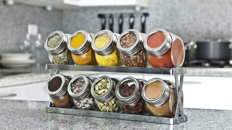 tiered spice rack