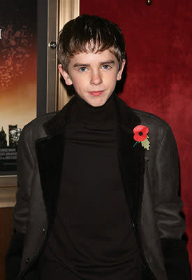 Freddie Highmore at the New York City premiere of Warner Bros. Pictures' August Rush