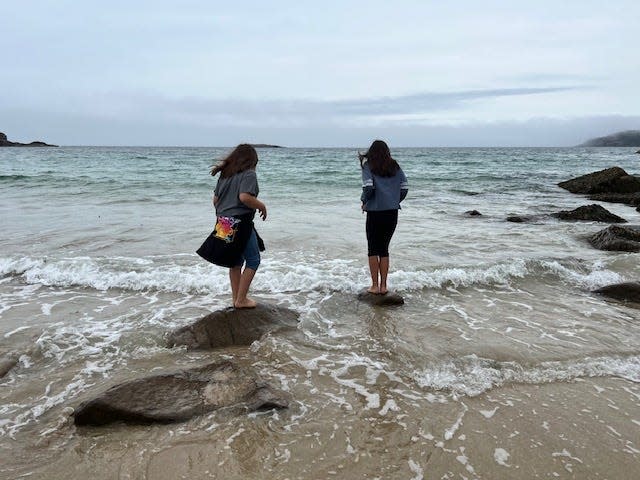 Acadia National Park's Sand Beach can be chilly even in the summer.