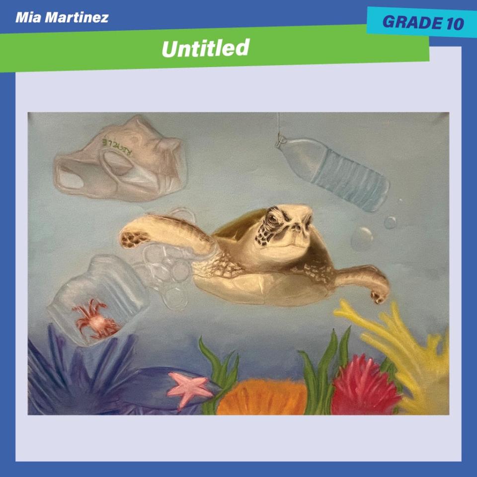 A pastel illustration about marine pollution by Rancho Mirage High School sophomore Mia Martinez was a judge's favorite in the 2nd Annual Riverside County office of Education Fine Arts Spectacular.