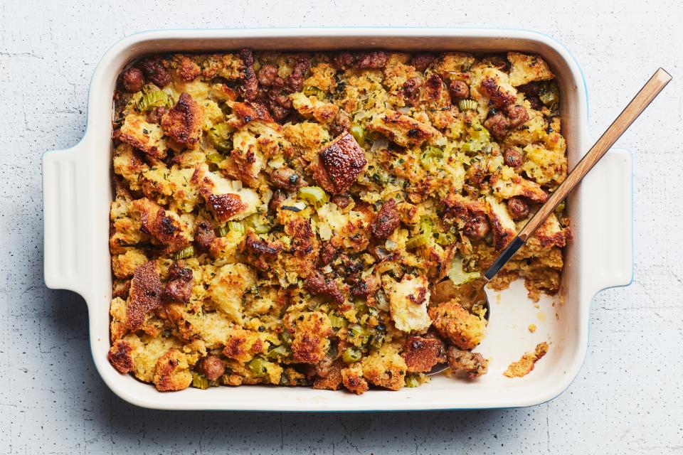 Our Favorite Thanksgiving Stuffing with Sausage and Cornbread