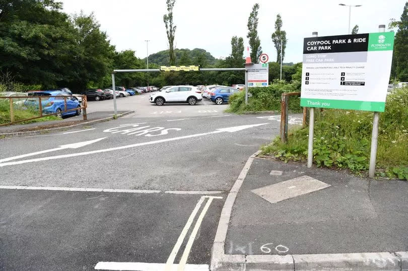 Coypool Road park and ride in Plympton