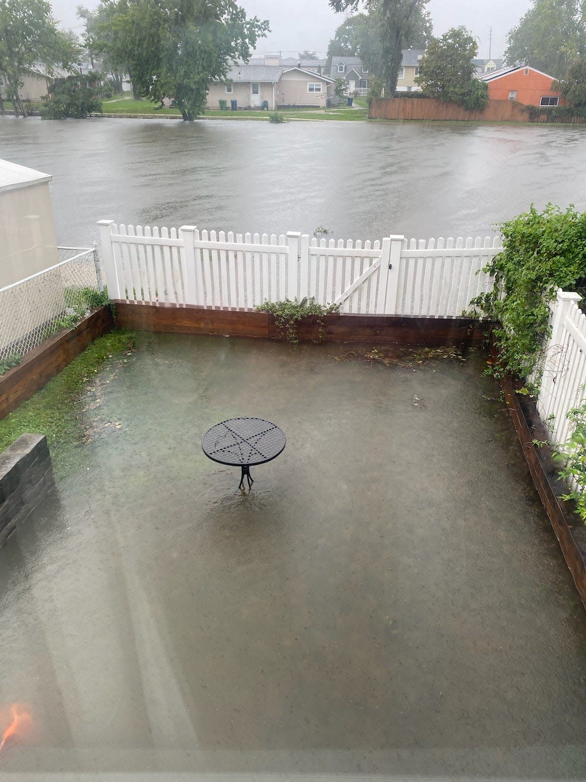 The back of Caryn and Robert Murphy’s house on Lake Alberta in Neptune in September 2023.