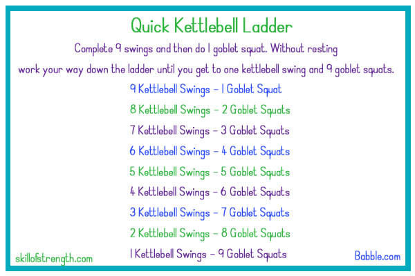 Kettlebell ladder workout