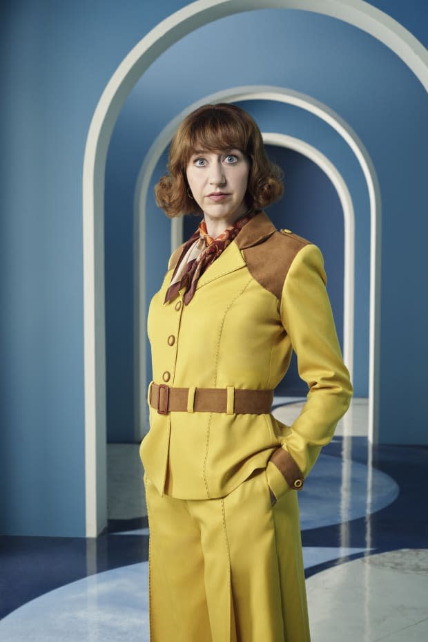 Kristen Schaal as Number Two in "The Mysterious Benedict Society" on Disney+<p>Brendan Meadows/Disney+</p>