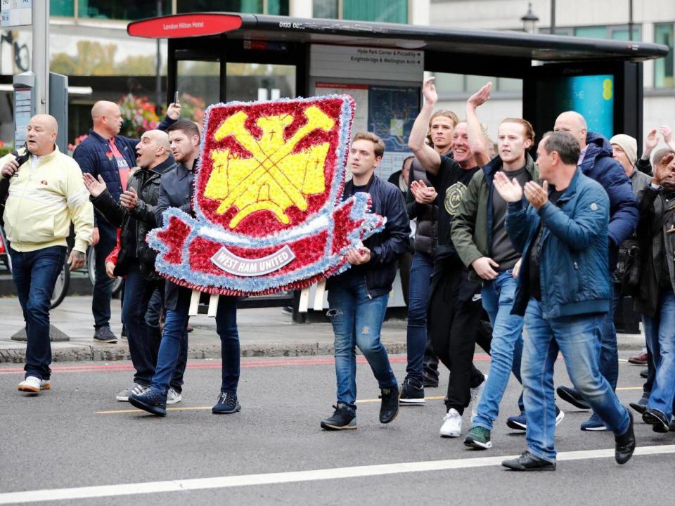 There was outbreaks of violence during Saturday's London march (Getty)