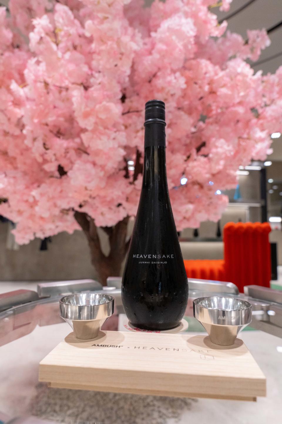 The sake cups designed by Ambush’s Yoon in collaboration with sake brand Heavensake.