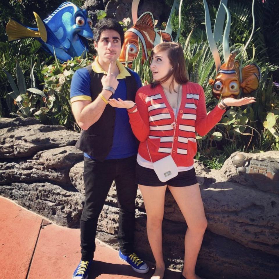 Sarah and her boyfriend, Leo, Disneybounding as Dory and Nemo from "Finding Nemo." (Photo: <a href="https://www.instagram.com/sarahgsterling/" target="_blank">Sarah Sterling of @sarahgsterling</a>)