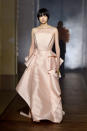 <p>Model wears a blush-pink satin gown from the Givenchy SS18 Haute Couture show. (Photo: Getty Images) </p>