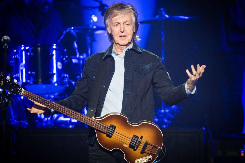 <p>Samir Hussein/WireImage</p> Paul McCartney performs live at The O2 Arena on December 16, 2018 in London, England