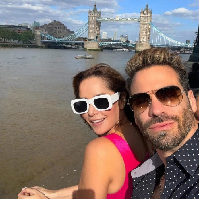 Carmen Villalobo (Café con aroma de mujer) y su novio Frederik Oldenburg en Londres