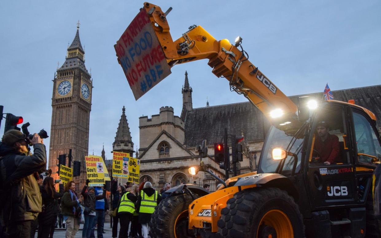 Farmers protest at Westminster