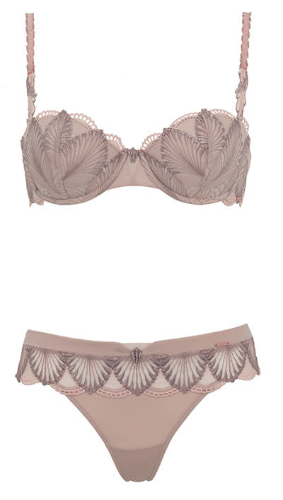 Rosie for Autograph <br><br>Nude Padded Deco Bra £35.00 <br>Thong - £15.00