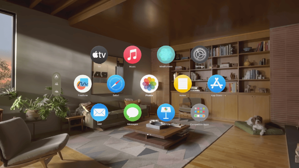 visionpro home screen