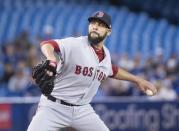 May 20, 2019; Toronto, Ontario, CAN; Boston Red Sox starting pitcher David Price (10) throws a pitch during the first inning against the Toronto Blue Jays at Rogers Centre. Mandatory Credit: Nick Turchiaro-USA TODAY Sports