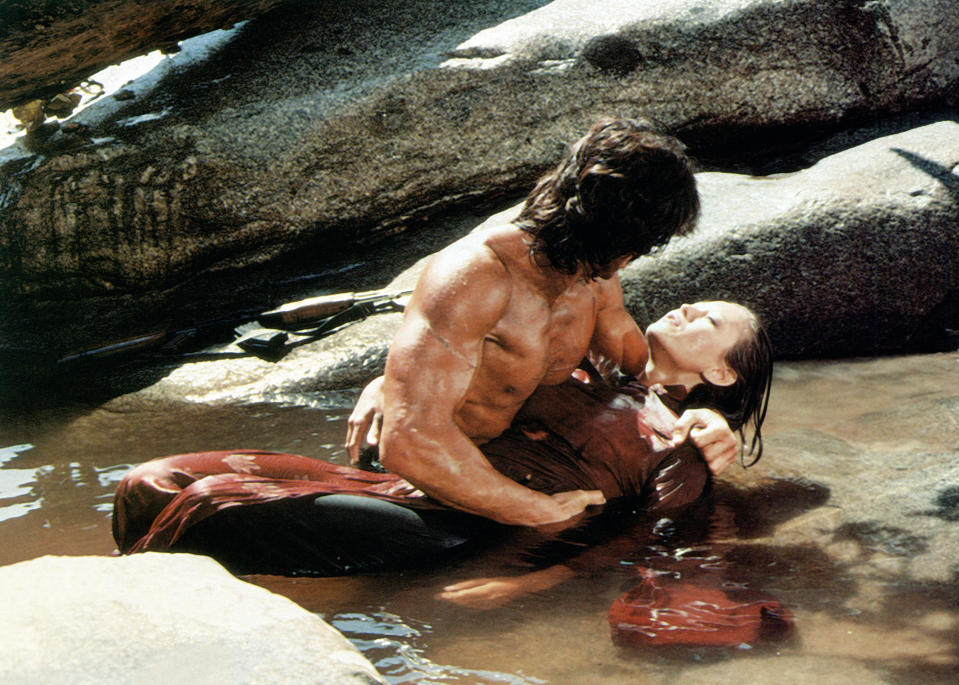 Rambo's brush with romance with Co Bao (Julia Nickson) ends as quickly as it begins in 'First Blood Part II' (Photo: TriStar Pictures/courtesy Everett Collection)