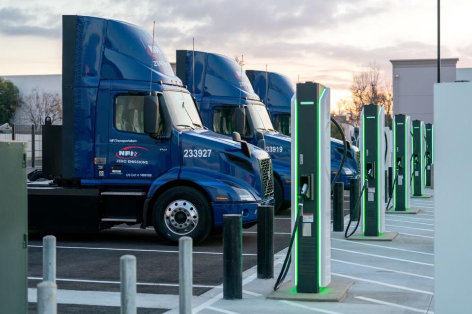 NFI Industries’ new electric truck charging depot will include a 1-megawatt microgrid to make electricity from capturing solar power. (Photo: NFI)