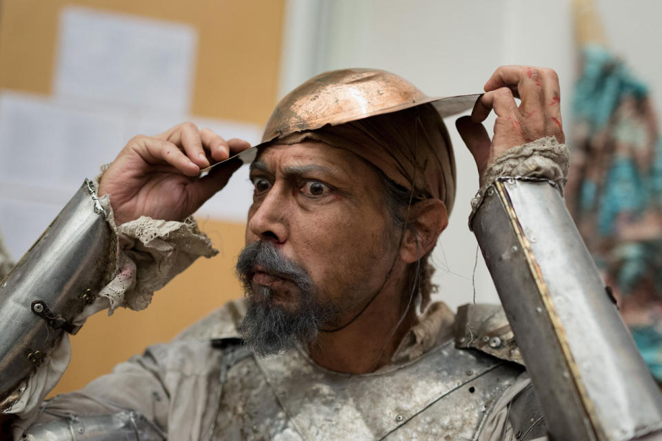 An actor depicts Don Quijot during Cervante’s Week in Alcala de Henares, Spain