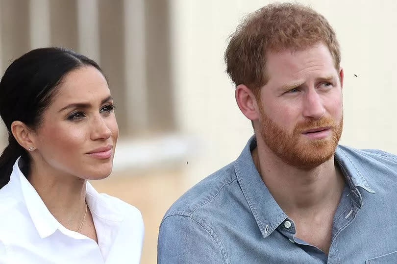 Prince Harry, Duke of Sussex and Meghan, Duchess of Sussex visit a local farming family, the Woodleys, on October 17, 2018 in Dubbo, Australia. The Duke and Duchess of Sussex are on their official 16-day Autumn tour visiting cities in Australia, Fiji, Tonga and New Zealand.