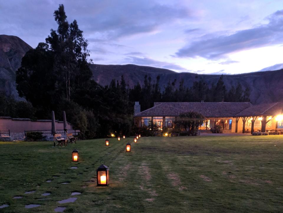Sol y Luna hotel at dusk, Marci Vaughn Kolt 9 mistakes tourists make when visiting Machu Picchu