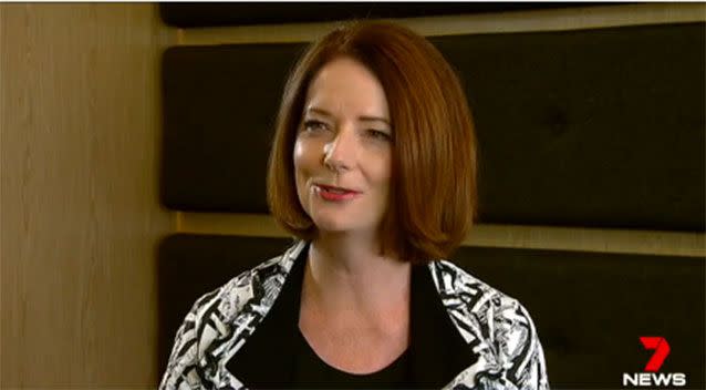 Australia's first female Prime Minister Julia Gillard received the nation's highest honour - the Companion of the Order of Australia. Picture: 7 News