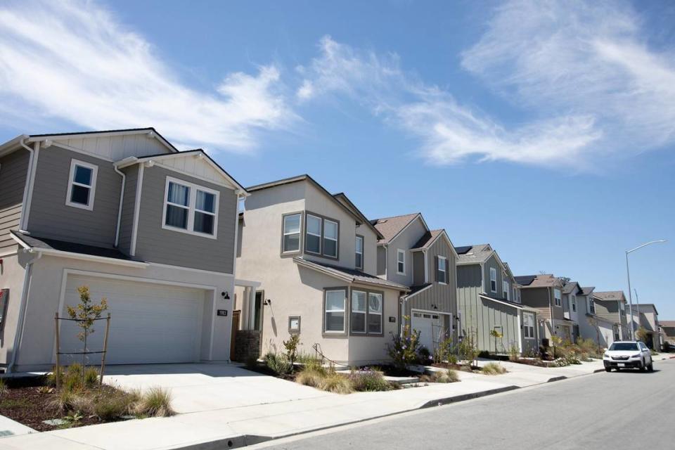 Construction continues on the San Luis Ranch housing development off Madonna Road in San Luis Obispo, on April 16, 2024. The San Luis Ranch housing development will include a hotel and marketplace.