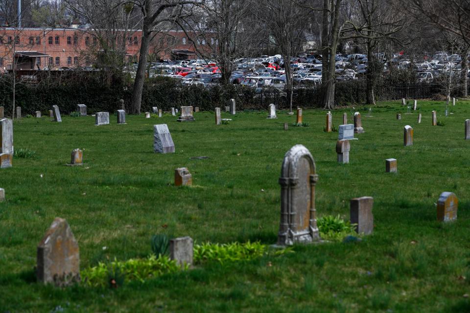The African Cemetery No. 2 on E Seventh Street in Lexington is the site where several historic Black jockeys are buried, including Oliver Lewis, the Kentucky Derby's first winning jockey.