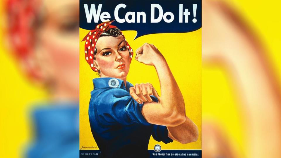 PHOTO: This undated stock image shows a 'Rosie The Riveter' poster from World War II. (STOCK PHOTO/Getty Images)