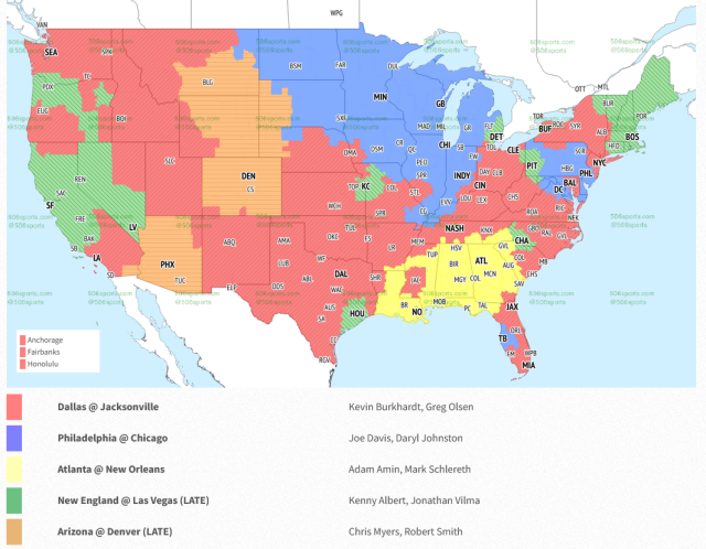 Saints vs. Falcons: Game time, broadcast map, TV schedule, streaming, and  more