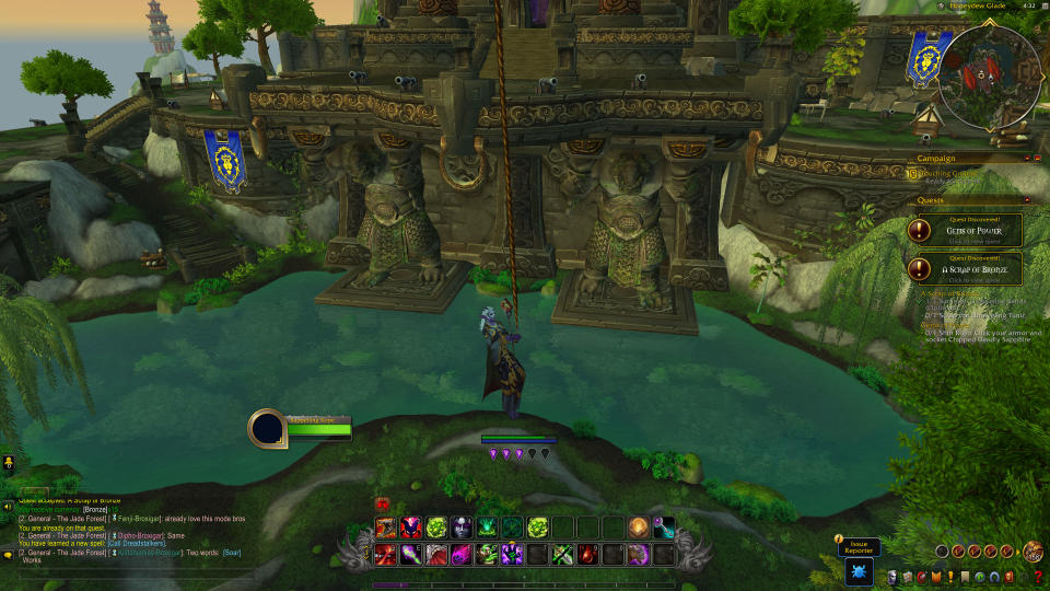 Screenshot of Troll Warlock playing through WoW Remix: Mists of Pandaria questline.