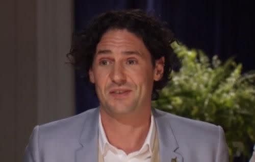 Colin Fassnidge is very impressed during Wednesday night's episode of My Kitchen Rules. Source: Channel Seven