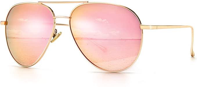 SUNGAIT Pink AviatorSunglasses