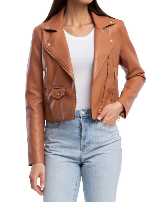 BlankNYC Faux Leather Moto Jacket. Image via Nordstrom.