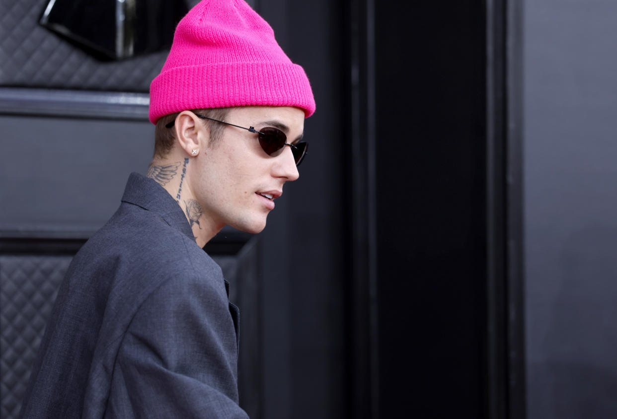 LAS VEGAS, NEVADA - APRIL 03: Justin Bieber attends the 64th Annual GRAMMY Awards at MGM Grand Garden Arena on April 03, 2022 in Las Vegas, Nevada. (Photo by Frazer Harrison/Getty Images for The Recording Academy)