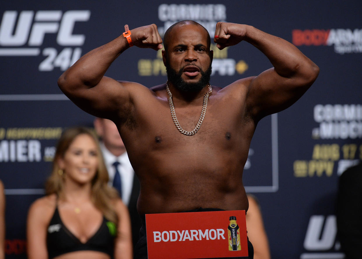 Daniel Cormier appeared to rule out a third fight with Jon Jones when talking about completing the Stipe Miocic trilogy. (Reuters)