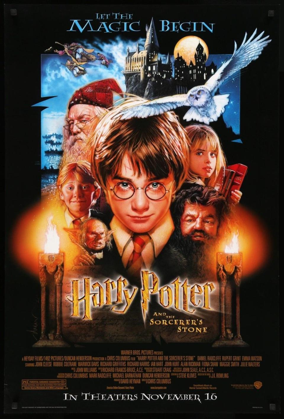 <p>It’s hard to imagine a world without Harry Potter Weekend on TV. J.K. Rowling’s debut, <em>Harry Potter and the Sorcerer’s Stone</em>, the fantastical world she created hit the big screen on November 14, 2001 with unknowns Daniel Radcliffe and Emma Watson who were just 11 and 10 years-old at the time. After 8 movies in total, the tale of Harry and his friends attending Hogwarts for the first time as naive wizards will forever remain a classic. </p>