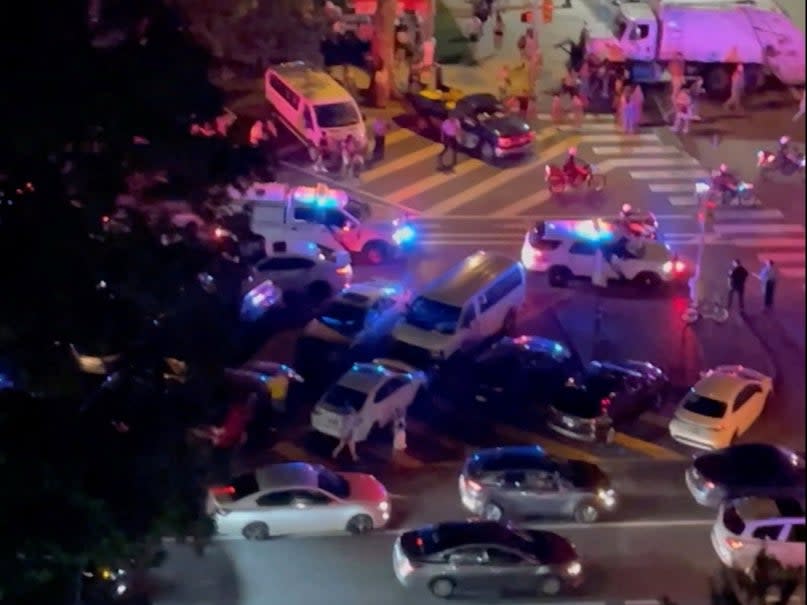 Police respond to a shooting in Philadelphia, Pennsylvania on 4 July 2022 (Reuters)