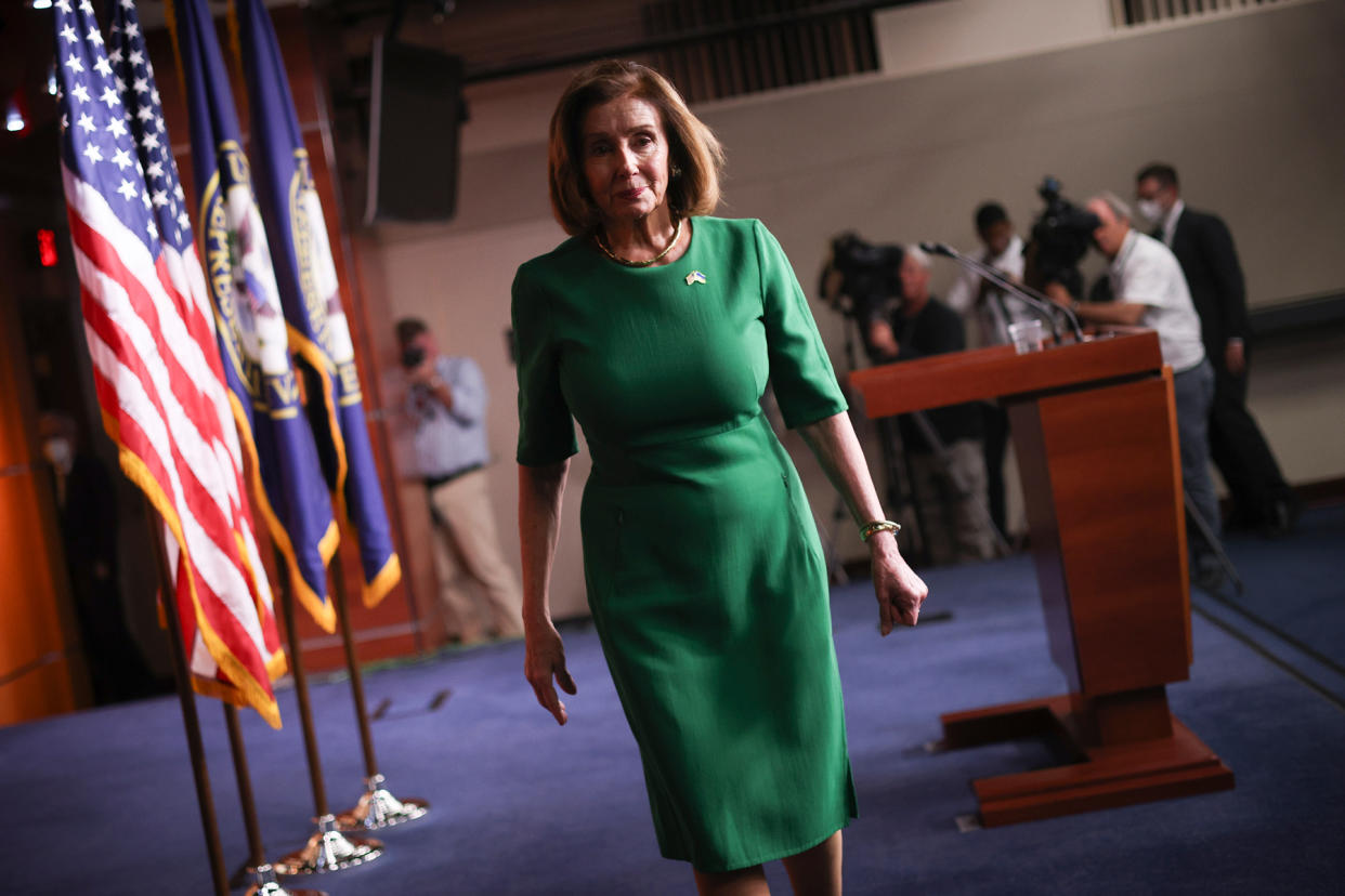Nancy Pelosi Speaks During Weekly Press Conference - Credit: Win McNamee/Getty Images